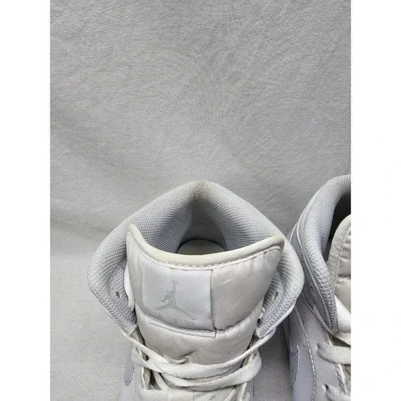 NIKE Jordan 1 high White Pure Platinum High Tops Mens Size 12 554724-108 - Picture 7 of 16